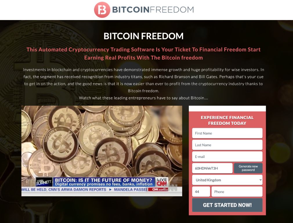Bitcoin Freedom signup